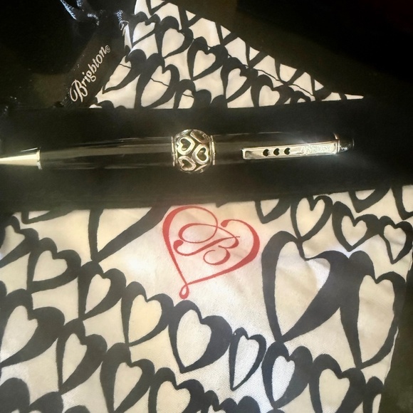 Brighton Pen Pal Short Pen  w/heart charm Black Ink NWT - Picture 5 of 9